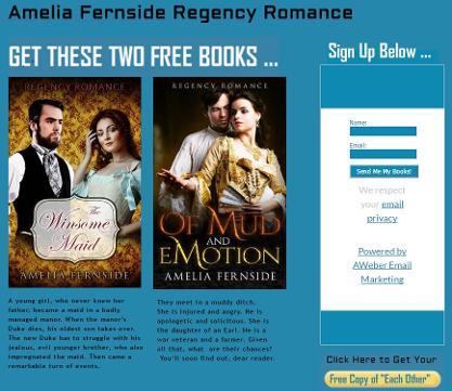 Amelia Fernside Regency Romance Author Website link
